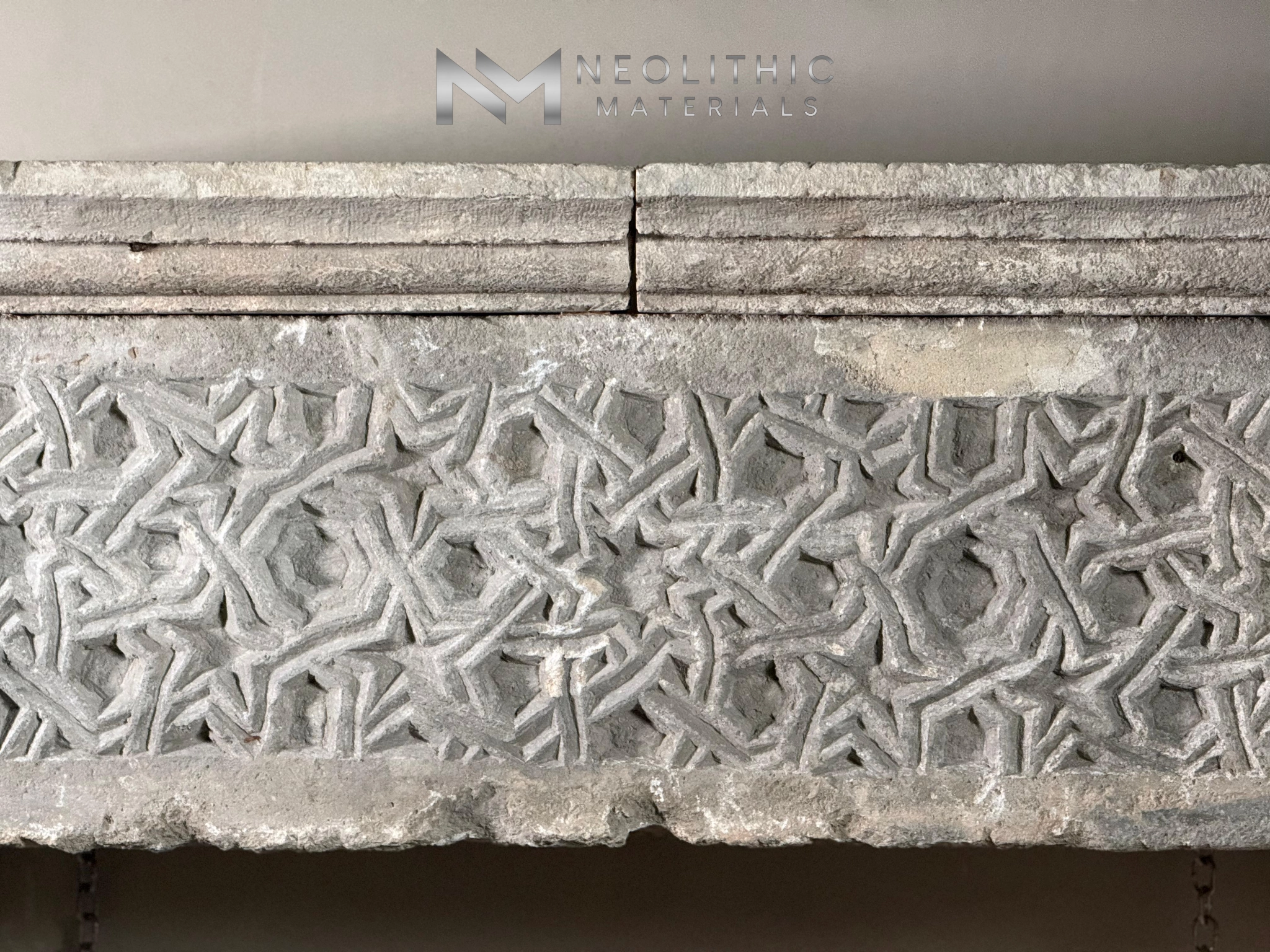 Reclaimed Limestone Fireplace - Image 7